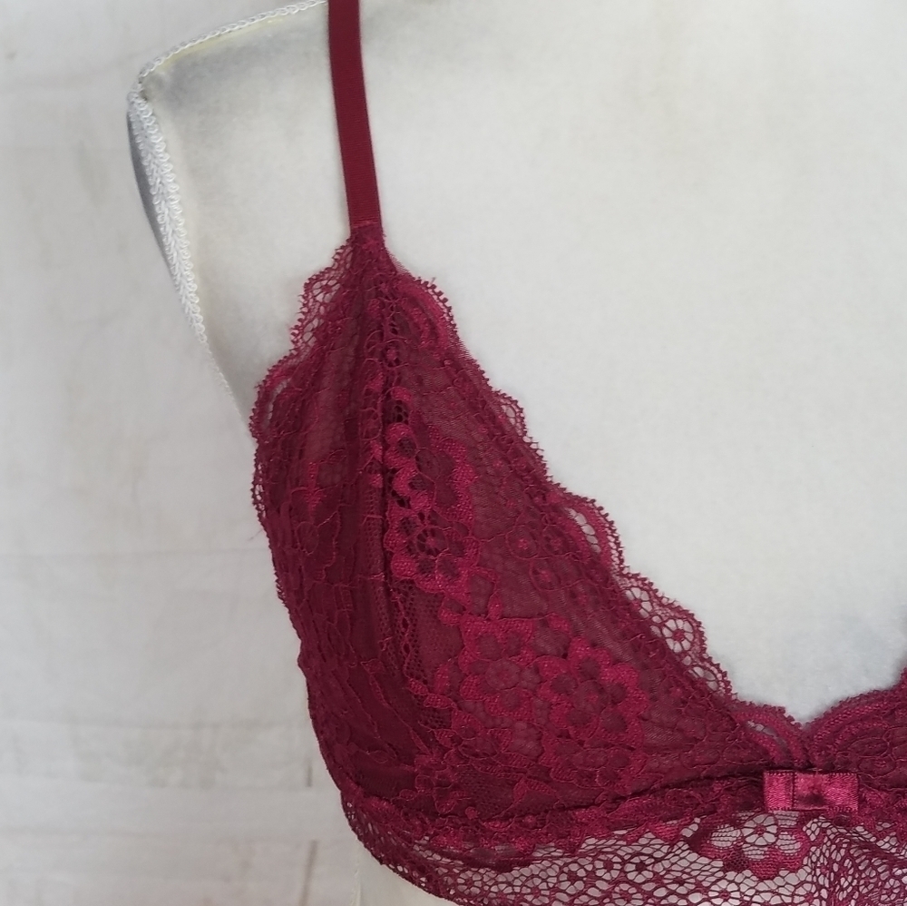 Raychic burgundy lace  bralette  bra - Picture 5 of 11